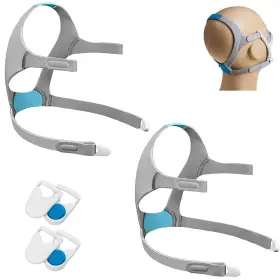 Cpap-n20-m-2p Lalastar 2-pack Replacement Headgear Strap For N20 Nasal Pillow M Blue-2 Pack Clip