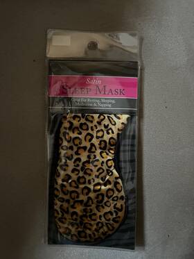 Lami 769898470080 Leopard Satin Sleep Mask New