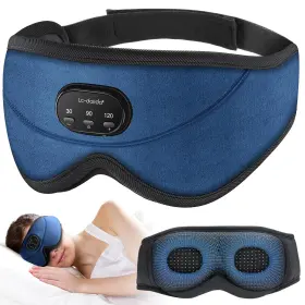 16bzy-blue Lc-dolida White Noise Sleep Mask 3d Headphones With 16 Soothing Sounds Bluetoot