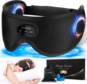 Lc-dolida 445001935914 Sleep Headphones White Noise Bluetooth Mask 3d Wireless Timing