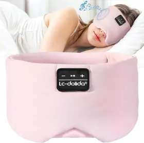 Lc-dolida 445047736728 Sleep Mask With Bluetooth Headphones Ice Silk Bluetoo