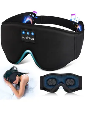 Lc-dolida 689849442167 Sleep Headphones White Noise Bluetooth Mask 3d Wireless Eye For