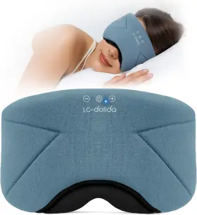 Lc-dolida 744759769350 Sleep Mask With Headphones Bluetooth 5.4 Wireless Music Eye For