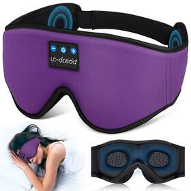 Lc-dolida Sm-p001 Bamboocotton 3d Bluetooth Sleep Mask Lc-dolida 1 Count Pack Of Eggplant