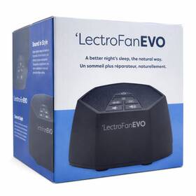 Lectrofan Asm1007-ch Evo White Noise Sound Machine 22 Non-looping Sounds Sleep Travel Black