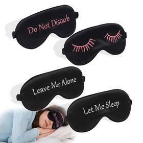 Lersvicvil 198715742756 4 Pack Eye Mask For Sleeping Silky Funny Soft Satin Sleep Shade Cover Blindfo