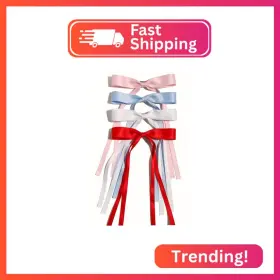Myh5164mxj Lfouvre Womens Hair Clips With Tassels Ribbon Bowknot And Long Tails - 4pcs Barrettes Cl