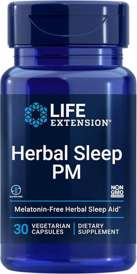 Life Extension 02308 Herbal Sleep Pm Lemon Balm Honokiol Magnolia Bark