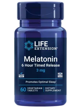 Life Extension 737870178668 Melatonin 6-hour Timed Release 60 Tablets