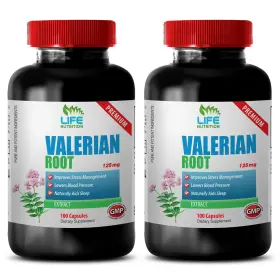 Life Nutrition 602345223177 Valerian Root Capsules - Extract 4 1 125mg Relaxation Pills 2b