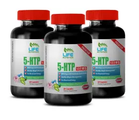 5-htp Life Nutrition 788619702965 Promote Weight Loss - 99% Pure 100mg Anti Anxiety Pills 3 Bottles