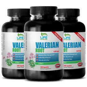 Life Nutrition 788619722369 Natural Sleep Aid - Valerian Root 125mg 3 Reduce Restlessness