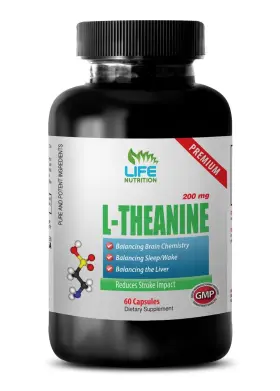 Life Nutrition 788619726268 Promote Healthy Sleep - Premium L-theanine 200mg 1b Blood Pressure Herbs