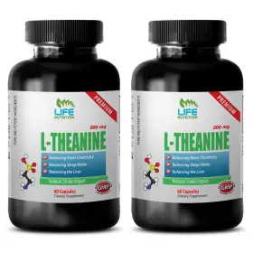 Life Nutrition 788619726282 Rest And Relaxation - Premium L-theanine 200mg 2b Healthy Heart Pills