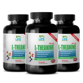 Life Nutrition 788619726442 Green Tea Amino Acid - Premium L-theanine 200mg 3b Stress Away Pills