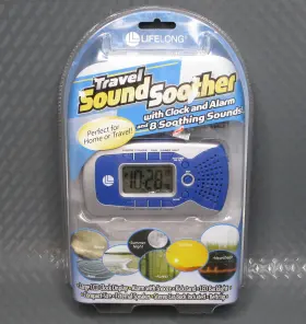 Lifelong 049022325982 Travel Sound Soother Snooze Alarm Clock Kickstand Earbuds Beltclip New