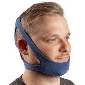 Lifesource 236r-navy Made In Usa Anti-snoring Chin Strap For Cpap Users Adjustable Breathable