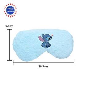Lilo And Stitch 1t-143t-nj5j Eye Masks Plush Cartoon Blindfold Cute Sleep Blue Soft Funny Travel Cover