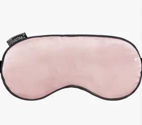 3122-39 Lilysilk Sleep Eye Mask Rosy Pink With Black Trimming