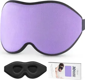 510011-lb-eb01 Litbear Sleep Mask For Side Sleeper Women Men Eye Light Purple