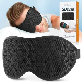 510050-lb-ek01 Litbear Breathable Sleep Mask 3d Eye Mak For Side Sleepers Women Black