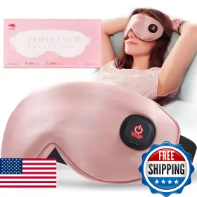 B0dqy9xpty Litbear Heated Eye Mask Silk Cordless Warm Compress For Dry Eyes Light Blo