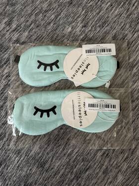 Little Sleepies Sig101022 Bamboo Sleep Mask Aquamarine Adult Size Nib