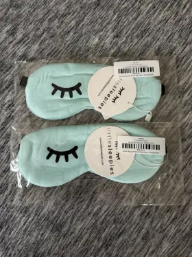 Sig101022 Little Sleepies Bamboo Sleep Mask Aquamarine Adult Size Nib