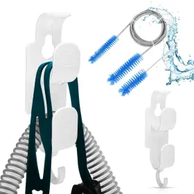 Live Easy 650311909037 - 2pc Triple Cpap Hose Hook And Brush Set Cleani