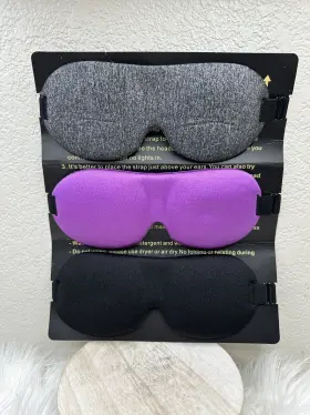 Smn-004 Lky Digital Sleep Mask For Side Sleeper 3 Pack 100% Blackout 3d Eye Concave New