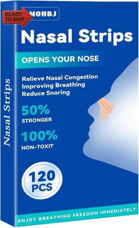 Lmohbj 445000632609 120pcs Nasal Strips Anti Snoring Extra Strength Nose Breathing Ta