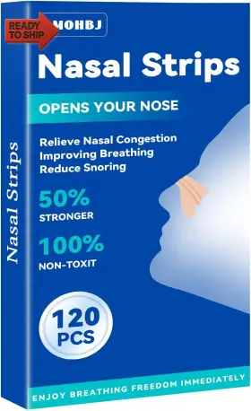 Lmohbj 445000632609 120pcs Nasal Strips Anti Snoring Extra Strength Nose Breathing Ta
