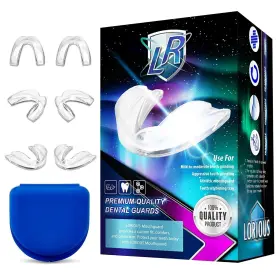 Lrhh0001-01 Lorious Mouthguard - One Size Fits All Premium Set Of 6 Bpa Free Moldable Customizab