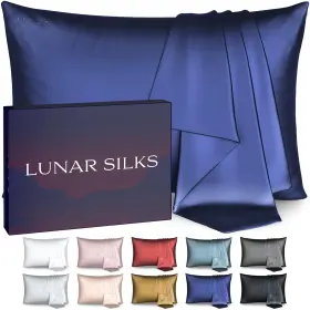 Lunar Silks 850044121007 Highest Grade 6a 100% Pure Mulberry Real Silk Pillowcase 22 Momme Both Sides