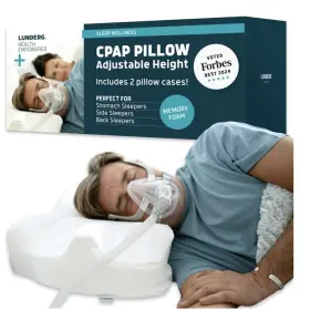 Lunderg 792625035788 Cpap Pillow For Side Sleepers - Includes 2 Pillowcases Adjustable