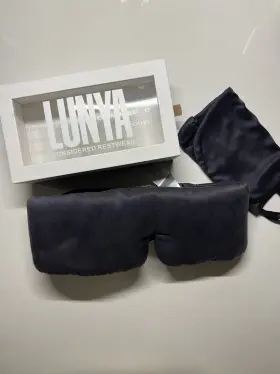 Lunya 840345511843 New Washable Silk Sleep Mask With Box - Small Meditative Grey