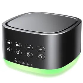 Magicteam 749185362175 White Noise Machine 10 Colors Lights And 25 Soothing Sounds Sleep With