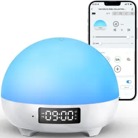 Mamidomo 768771218948 Sunrise Alarm Clocks White Noise Sound Machine With 34 Soothing Sounds 11 Ni