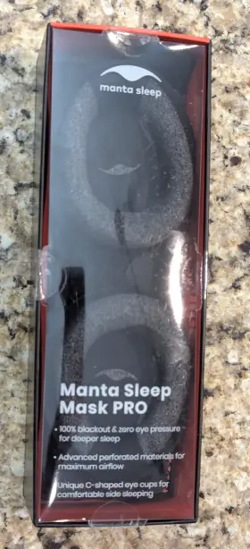 Manta Pro 041898508056 Sleep Mask 100% Blackout Carbon Black