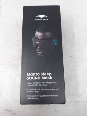 Manta Sound Msmask-sound2 Sleep Mask New Gen Bluetooth 100% Blackout Fort Blue