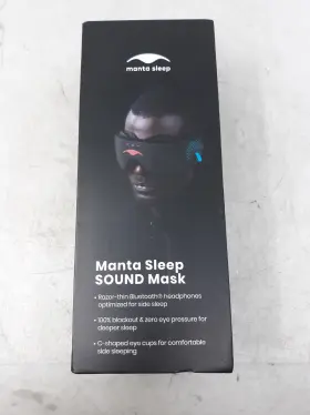 Msmask-sound2 Manta Sound Sleep Mask New Gen Bluetooth 100% Blackout Fort Blue