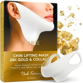 Maree 810177354710 Chin Strap V Line Lifting Mask - 24k 10 Count Pack Of 1 Gold