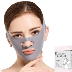 26-2grey Masika Gyzz&26-2grey Chin Strap For Sleeping V-line Mask Lifting Chinstrap Jaw Grey