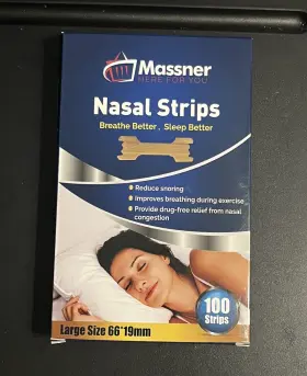 Massner 434939341393 Nasal Strips For Snoring Large 100 Pack - Extra Strength Anti Snor Inch