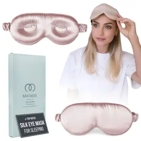 Matasse Silk Your Life 197644741489 22 Momme Mulberry Eye Sleeping Mask With Adjustable Strap - 3d C