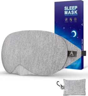 185162 Mavogel Cotton Sleep Eye Mask - Updated Design Light Blocking With Grey