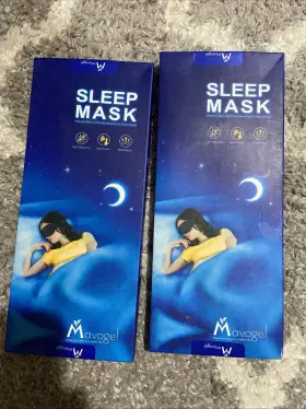 X001s7lcst Mavogel Qty 2 Sleep Eye Mask Cotton Updated Design Light Blocking Travel Pouch