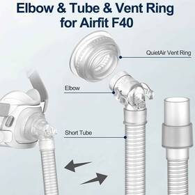 Medicolor 64638 New Replacement Resmed Airfit F40 Quietvent Elbow Tube Factory Box Replica