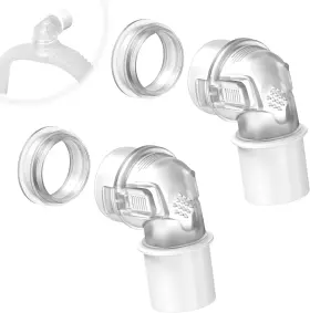 Pt-0122pt Medicolor 2-pack Swivel Elbow Connector For Resmed Airfit F30i P30i N30i X30i Cpap Hose
