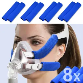 15sy0222 Medihealer 8 Pack Cpap Headgear Strap Covers Universal Count Of 1 Dark Blue